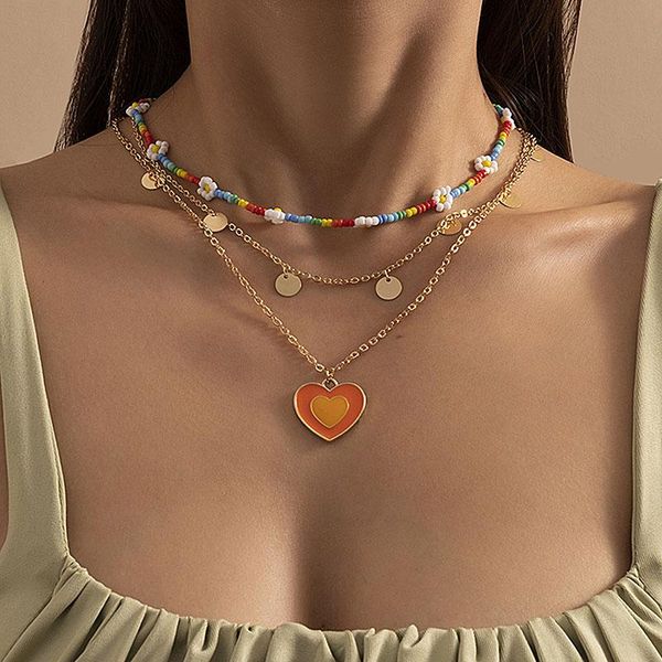 pendant necklaces vintage colorful seed beads flower heart women rural holiday geometric clavicle necklace colar jewelry gift, Silver
pendant necklaces vintage colorful seed beads flower heart women rural holiday geometric clavicle necklace colar jewelry gift, Silver