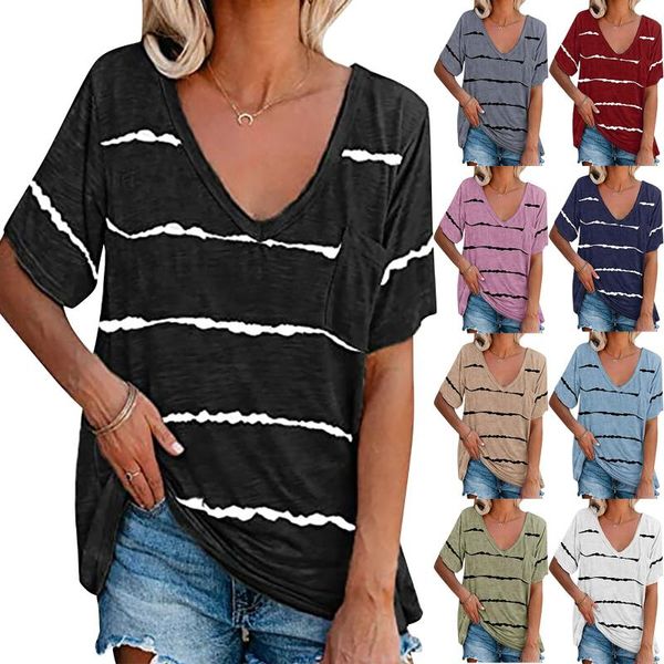 women's t-shirt solid black white stripes t-shirts loose oversized minimalist v-neck short sleeve camisetas de mujer
women's t-shirt solid black white stripes t-shirts loose oversized minimalist v-neck short sleeve camisetas de mujer