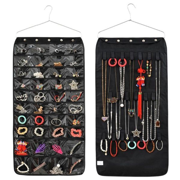 storage bags double sided hanging jewelry organizer holder 40 pockets 20 loops for bracelet earring ring necklace accessories
storage bags double sided hanging jewelry organizer holder 40 pockets 20 loops for bracelet earring ring necklace accessories