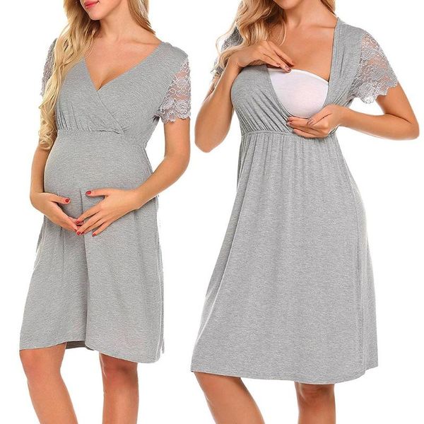 maternity dresses nursing nightgown dress short sleeve breastfeeding clothes for pregnant women sleepwear pregnancy vestidos, White
maternity dresses nursing nightgown dress short sleeve breastfeeding clothes for pregnant women sleepwear pregnancy vestidos, White