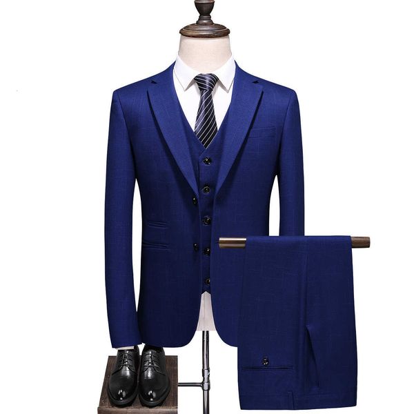 men's suits & blazers 2 autumn pure blue male suit three formal british business ensemble wear casual wedding groom for man nzia, White;black
men's suits & blazers 2 autumn pure blue male suit three formal british business ensemble wear casual wedding groom for man nzia, White;black
