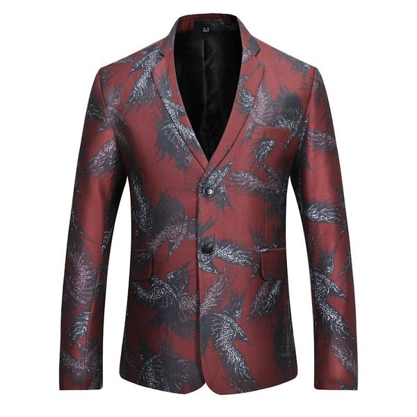 men's suits & blazers 2021men's autumn flowers printed business blazers/male slim fit casual jacket nightclub stage host groom, White;black
men's suits & blazers 2021men's autumn flowers printed business blazers/male slim fit casual jacket nightclub stage host groom, White;black