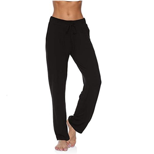 women's yoga pants wide leg drawstring loose straight leisure sports pants, Black;white
women's yoga pants wide leg drawstring loose straight leisure sports pants, Black;white