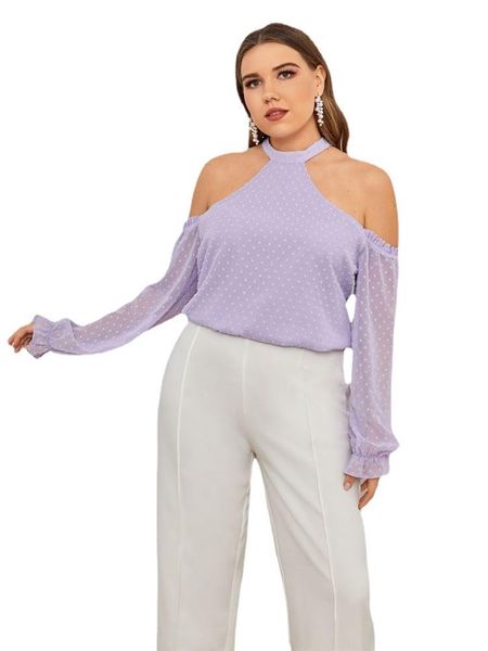 plus size women's t-shirt sweet temperament strapless t shirts purple polka women's, Black
plus size women's t-shirt sweet temperament strapless t shirts purple polka women's, Black