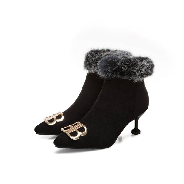 boots 2021 winter women european and american pointed toe high-heeled fur fashion warm, Black
boots 2021 winter women european and american pointed toe high-heeled fur fashion warm, Black