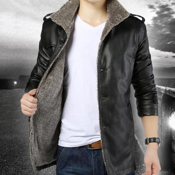 men's jackets men winter stand collar faux leather buttons pocket fleece plus size outdoor warm coat jacket, Black;brown
men's jackets men winter stand collar faux leather buttons pocket fleece plus size outdoor warm coat jacket, Black;brown