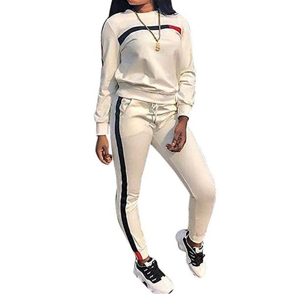 two piece dress loozykit women sets o neck long sleeve hoodies + pant 2pcs ladies sport wear femme running tracksuits loose casual suit, White
two piece dress loozykit women sets o neck long sleeve hoodies + pant 2pcs ladies sport wear femme running tracksuits loose casual suit, White