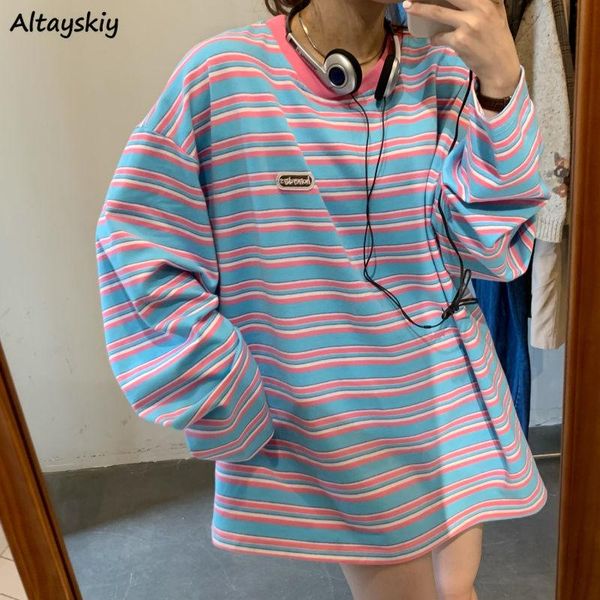 women's t-shirt striped long sleeve t-shirts women harajuku design korean style loose casual tees woman all-match spring streetwear si, White
women's t-shirt striped long sleeve t-shirts women harajuku design korean style loose casual tees woman all-match spring streetwear si, White