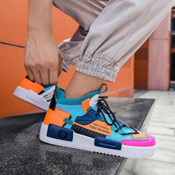 New Colorful Mesh Mens Shoes Casual Comfortable Krean Men High Sneakers Socks Hiphop Vision Street Wear Shoes Zapatillas Hombre, Orange 1950
New Colorful Mesh Mens Shoes Casual Comfortable Krean Men High Sneakers Socks Hiphop Vision Street Wear Shoes Zapatillas Hombre, Orange 1950