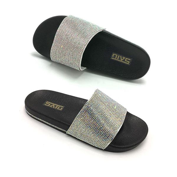 leisure black rhinestone slippers women's summer outdoor crystal pvc soled slides ladies cool comfort beach sandals
leisure black rhinestone slippers women's summer outdoor crystal pvc soled slides ladies cool comfort beach sandals
