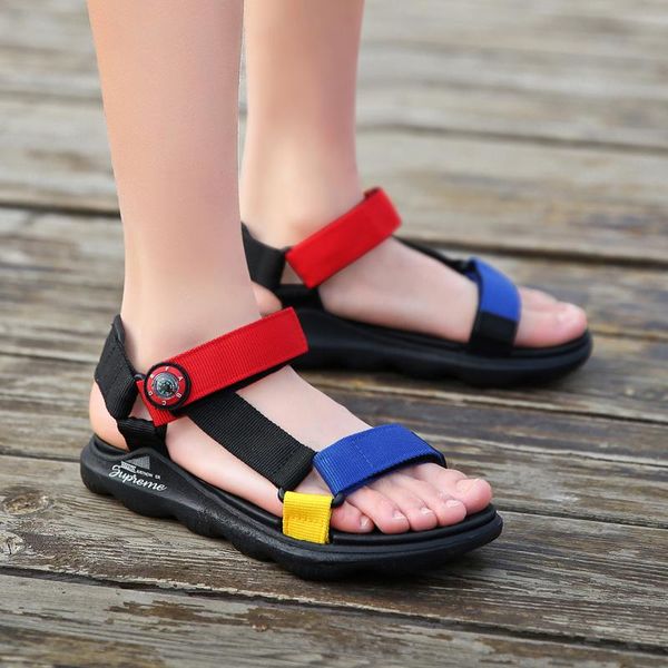 sandals summer kids outdoor beach shoes children non-slip slides breathable boys girls sports lightweight footwear, Black;red
sandals summer kids outdoor beach shoes children non-slip slides breathable boys girls sports lightweight footwear, Black;red