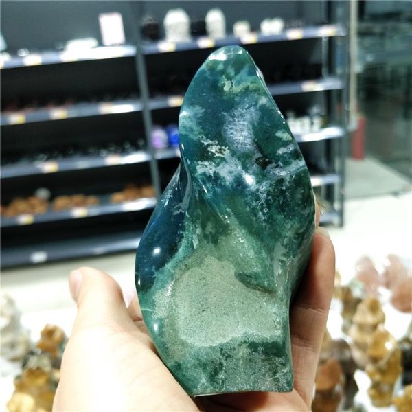 decorative objects & figurines natural moss agate torch ornaments crystal flame spiral tower folk craft feng shui spiritual reiki gem home d
decorative objects & figurines natural moss agate torch ornaments crystal flame spiral tower folk craft feng shui spiritual reiki gem home d