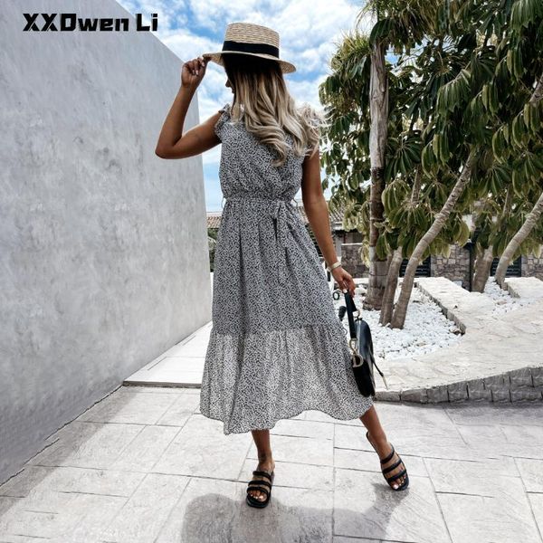 casual dresses summer dress floral print ruffles a-line midi sleeveless long for women femme robes women's clothing, Black;gray
casual dresses summer dress floral print ruffles a-line midi sleeveless long for women femme robes women's clothing, Black;gray