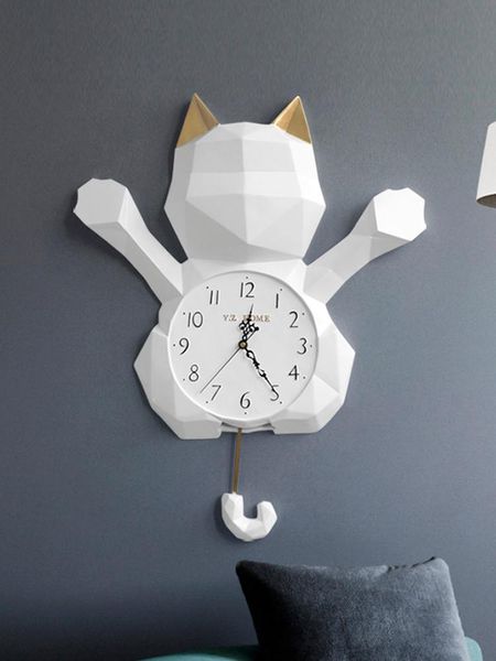 wall clocks nordic lucky cat swinging clock resin art hanging decorations animal sculpture statue home living room ornaments
wall clocks nordic lucky cat swinging clock resin art hanging decorations animal sculpture statue home living room ornaments