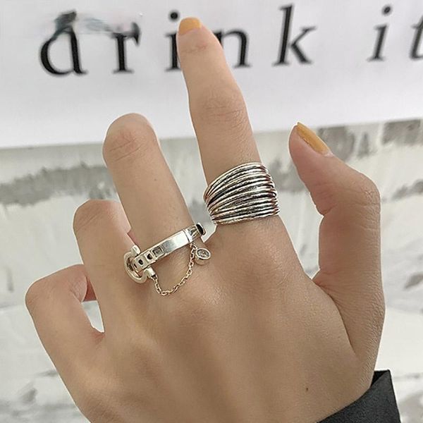 cluster rings 925 sterling silver opening fashion simple multilayer geometric vintage punk party jewelry gifts for women, Golden;silver
cluster rings 925 sterling silver opening fashion simple multilayer geometric vintage punk party jewelry gifts for women, Golden;silver