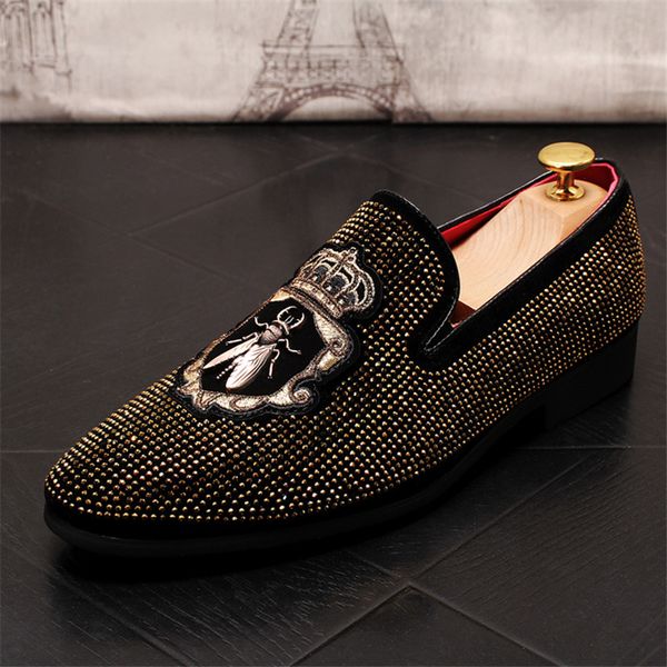 2022 new pointed toe embroidery rhinestone flat shoes for men male wedding dress prom homecoming shoes zapatos hombre vestir 38-44, Black
2022 new pointed toe embroidery rhinestone flat shoes for men male wedding dress prom homecoming shoes zapatos hombre vestir 38-44, Black