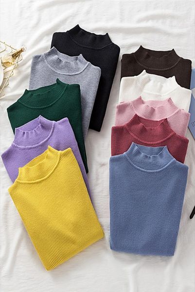 on autumn winter women womens sweater half turtleneck pull knitted elasticity casual jumper fashion slim warm pullover clothes, White;black
on autumn winter women womens sweater half turtleneck pull knitted elasticity casual jumper fashion slim warm pullover clothes, White;black