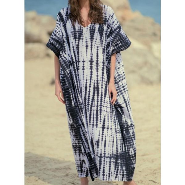 tie dye tunic for beach cover up women oversize robe maxi dresses hoiday boho kaftan summer batwing sleeve beachwear women's swimwear, White;black
tie dye tunic for beach cover up women oversize robe maxi dresses hoiday boho kaftan summer batwing sleeve beachwear women's swimwear, White;black