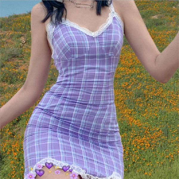 casual dresses e-girl plaid halter v-neck lace hem mini dress y2k fashion sweet spaghetti strap backless summer streetwear party, Black;gray
casual dresses e-girl plaid halter v-neck lace hem mini dress y2k fashion sweet spaghetti strap backless summer streetwear party, Black;gray