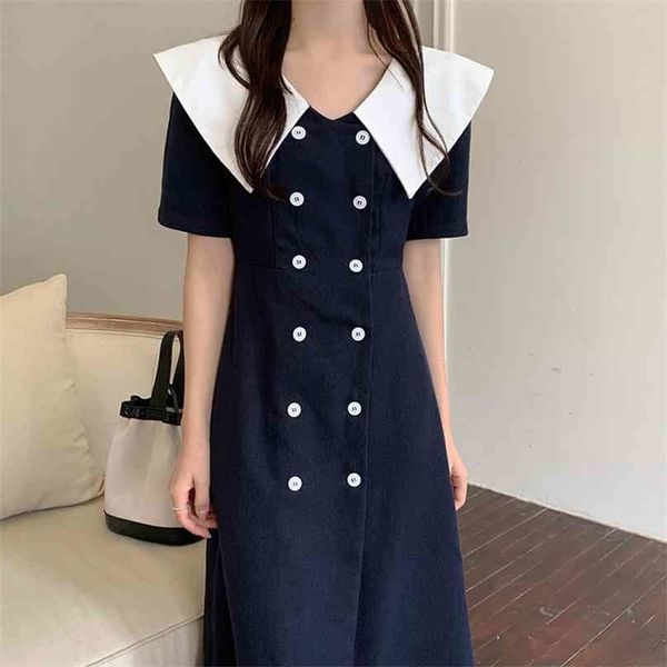 gentle retro solid v-neck double breasted summer a-line french office lady loose women chic long dresses 210525, White
gentle retro solid v-neck double breasted summer a-line french office lady loose women chic long dresses 210525, White