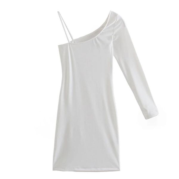 casual dresses summer women asymmetry one shoulder white mini dress female long sleeve clothes lady slim vestido d7686, Black;gray
casual dresses summer women asymmetry one shoulder white mini dress female long sleeve clothes lady slim vestido d7686, Black;gray