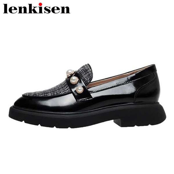 dress shoes lenkisen black loafer genuine leather round toe med heel women pearl tassel decorations slip on fashion pumps l11
dress shoes lenkisen black loafer genuine leather round toe med heel women pearl tassel decorations slip on fashion pumps l11
