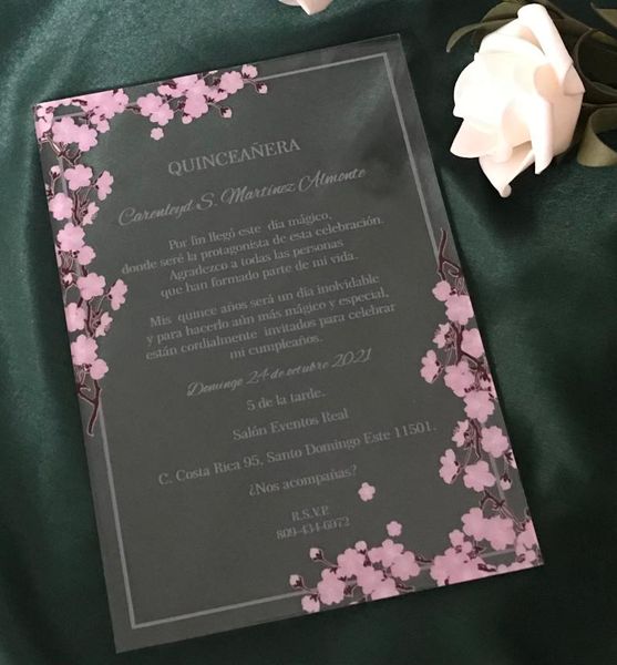greeting cards wedding acrylic invitations,pink flower invite,acrylic quinceanera invitations,custom 10pcs blossom cherry sweet 80th invitat
greeting cards wedding acrylic invitations,pink flower invite,acrylic quinceanera invitations,custom 10pcs blossom cherry sweet 80th invitat