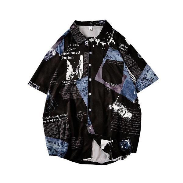 men's casual shirts printed western causal men regular short sleeve stylish fashion shirt for striped streetwear blouse 6014, White;black
men's casual shirts printed western causal men regular short sleeve stylish fashion shirt for striped streetwear blouse 6014, White;black