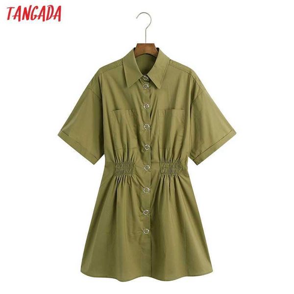 tangada summer fashion women amy green shirt dress tunic short sleeve ladies mini dress 6z124 210609, Black;gray
tangada summer fashion women amy green shirt dress tunic short sleeve ladies mini dress 6z124 210609, Black;gray