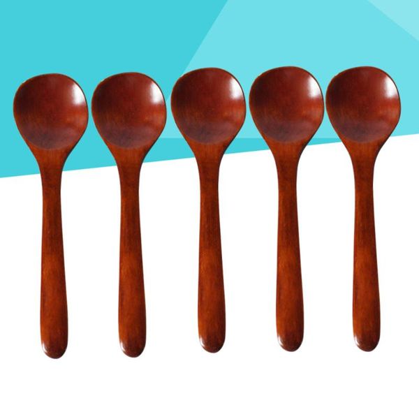 spoons 5pcs small wooden for cooking honey tea coffee stirring spoon