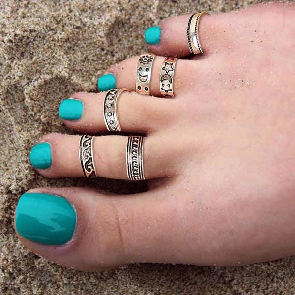cluster rings 17km 7pcs bohemian summer beach vacation knuckle foot set for women girls silver color moon opening ring jewelry wholesale, Golden;silver
cluster rings 17km 7pcs bohemian summer beach vacation knuckle foot set for women girls silver color moon opening ring jewelry wholesale, Golden;silver