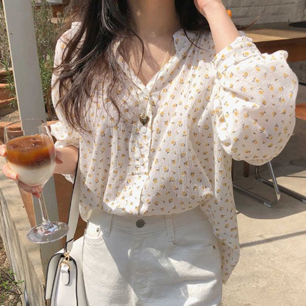 women's blouses & shirts floral print summer blouse women korean stand neck long sleeve elegant sweet loose casual retro sing, White
women's blouses & shirts floral print summer blouse women korean stand neck long sleeve elegant sweet loose casual retro sing, White
