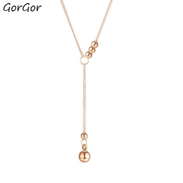 gorgor necklace women stainless steel pattern rose gold plated bead pendant individuality exquisite trendy jewelry tx-1714 necklaces, Silver
gorgor necklace women stainless steel pattern rose gold plated bead pendant individuality exquisite trendy jewelry tx-1714 necklaces, Silver