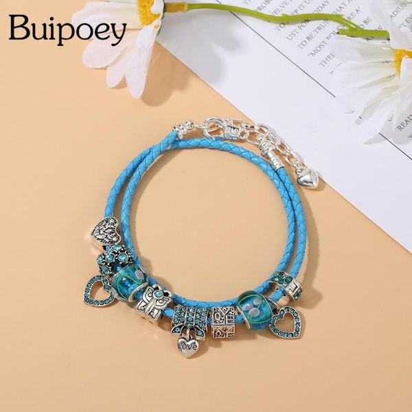 charm bracelets buipoey summer ocean style blue leather butterfly beaden for women i love you beads bow pendant bracelet gifts, Golden;silver
charm bracelets buipoey summer ocean style blue leather butterfly beaden for women i love you beads bow pendant bracelet gifts, Golden;silver