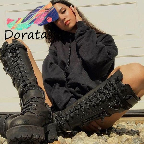 boots doratasia big size 34-43 women cool punk gothic mid calf shoes chunky thick bottom platform pocket combat, Black
boots doratasia big size 34-43 women cool punk gothic mid calf shoes chunky thick bottom platform pocket combat, Black