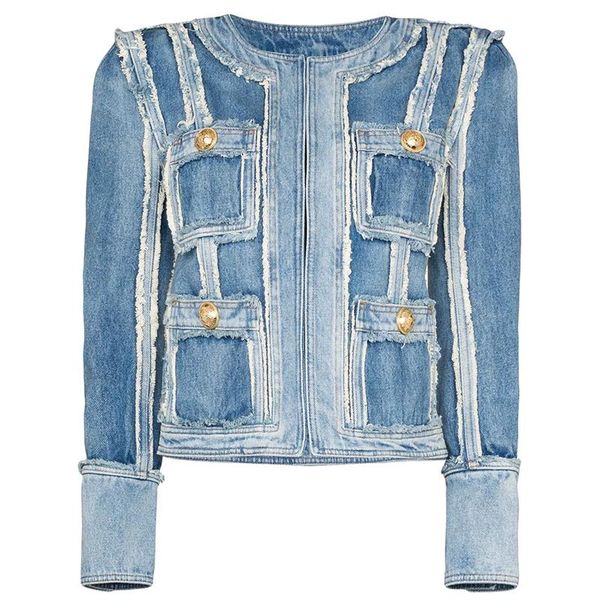 fashion 2021 stylish designer jacket women's metal lion buttons fringed denim jackets, Black;brown
fashion 2021 stylish designer jacket women's metal lion buttons fringed denim jackets, Black;brown