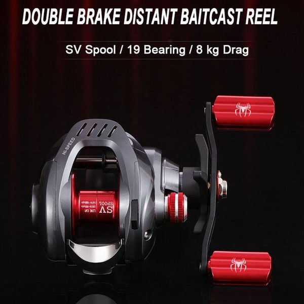 baitcasting reels magnetic centrifugal double brake drum distant wheel reel sv161 metal spool 8kg drag 19 bearing 7.2 speed ratio
baitcasting reels magnetic centrifugal double brake drum distant wheel reel sv161 metal spool 8kg drag 19 bearing 7.2 speed ratio