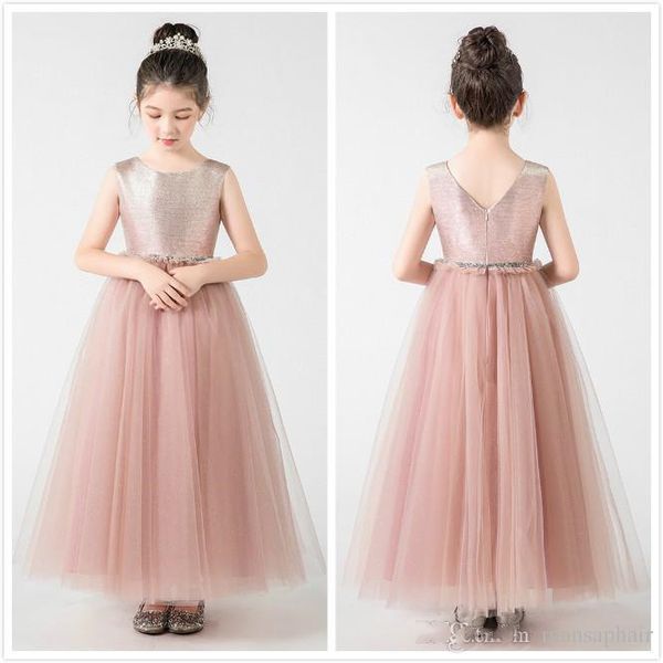 blush pink tulle flower girls dresses real image gold sequins sash ankle length tulle jewel a line kids formal dress junior bridesmaid dress, White;blue
blush pink tulle flower girls dresses real image gold sequins sash ankle length tulle jewel a line kids formal dress junior bridesmaid dress, White;blue