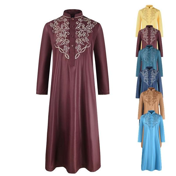 ethnic clothing spring/summer 2021 islamic men's abaya solid color embroidered middle eastern muslim long sleeved, Red
ethnic clothing spring/summer 2021 islamic men's abaya solid color embroidered middle eastern muslim long sleeved, Red