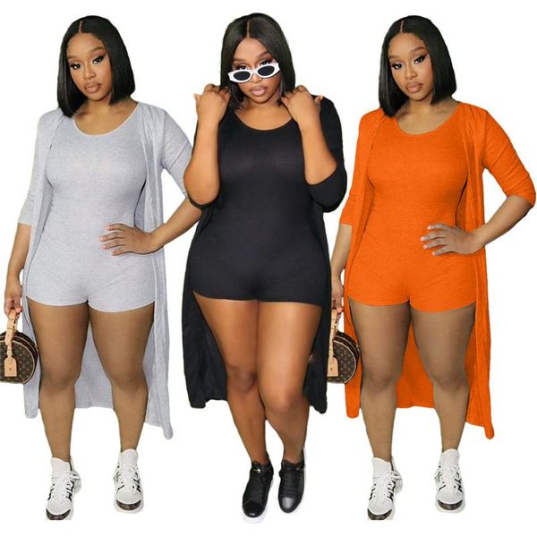 women's tracksuits fall autumn cardigan +bodysuit shorts two 2 piece set sporty active tracksuit casual outfit women, Gray
women's tracksuits fall autumn cardigan +bodysuit shorts two 2 piece set sporty active tracksuit casual outfit women, Gray