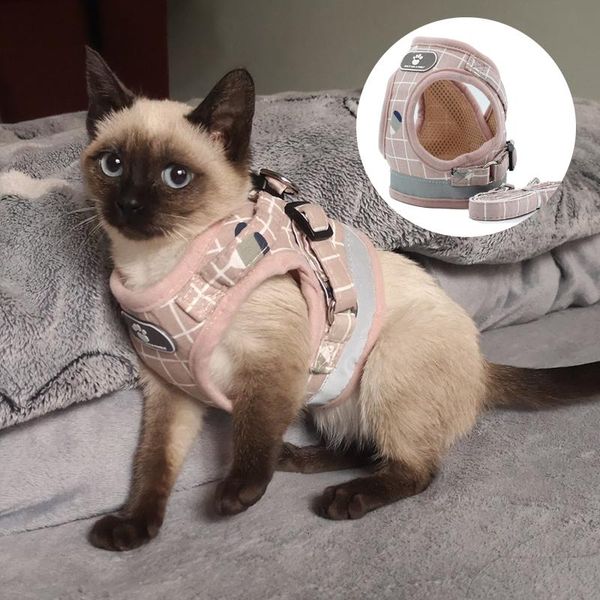 cat collars & leads adjustable escape proof cats vest harness reflective car seat belt pet soft mesh for kitten puppy drop
cat collars & leads adjustable escape proof cats vest harness reflective car seat belt pet soft mesh for kitten puppy drop