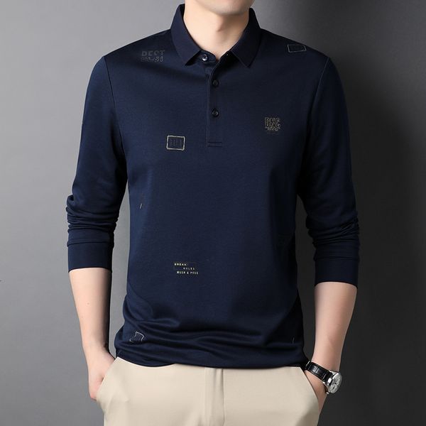 2021 spring and autumn young men's t-shirt busins leisure fashion lapel pullover long sleeve bottomed shirt top, White;black
2021 spring and autumn young men's t-shirt busins leisure fashion lapel pullover long sleeve bottomed shirt top, White;black