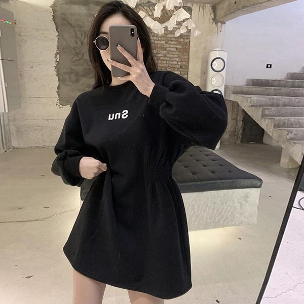 women's hoodies & sweatshirts thickened sportswear spring loose round neck pullover waist fashion letter print top, Black
women's hoodies & sweatshirts thickened sportswear spring loose round neck pullover waist fashion letter print top, Black