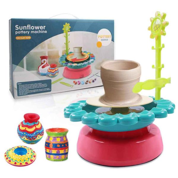 electric childrens sunflower pottery machine pottery toys creative no-burning soft pottery mud clay machine kids gift
electric childrens sunflower pottery machine pottery toys creative no-burning soft pottery mud clay machine kids gift
