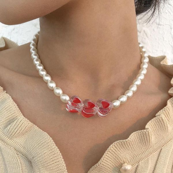pendant necklaces 2021 elegant and sweet temperament pearl resin heart-shaped simple geometric fashion necklace, Silver
pendant necklaces 2021 elegant and sweet temperament pearl resin heart-shaped simple geometric fashion necklace, Silver
