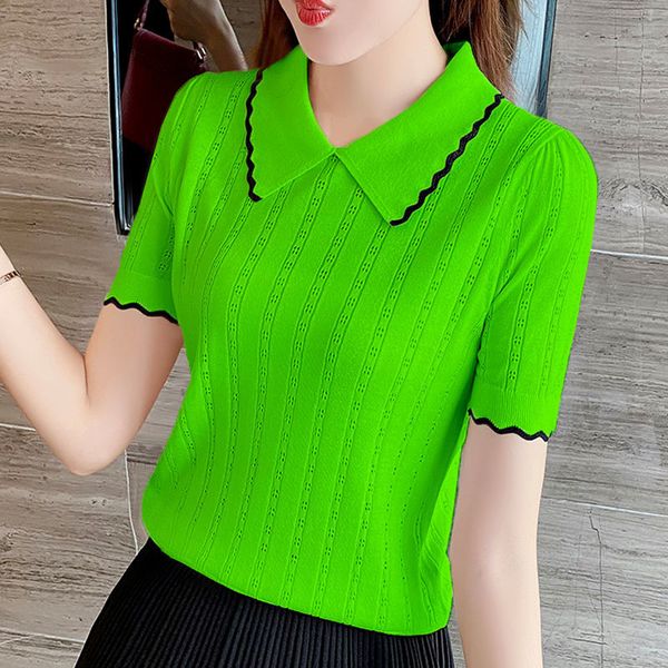 women's sweaters female t-shirt, short sleeve, leaky sweater, doll collar, summer i4i2, White;black
women's sweaters female t-shirt, short sleeve, leaky sweater, doll collar, summer i4i2, White;black