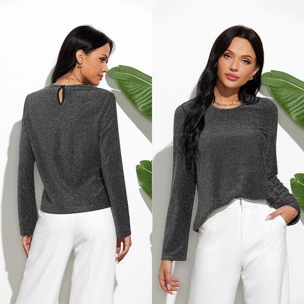 autumn t-shirts women bright silk o neck long sleeve casual solid loose work office lady elegant female bottoming t-shirts 210507, White
autumn t-shirts women bright silk o neck long sleeve casual solid loose work office lady elegant female bottoming t-shirts 210507, White