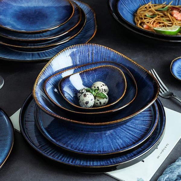 bowls creative beautiful kiln glaze blue ceramic tableware household flat deep steak breakfast plate large bowl
bowls creative beautiful kiln glaze blue ceramic tableware household flat deep steak breakfast plate large bowl