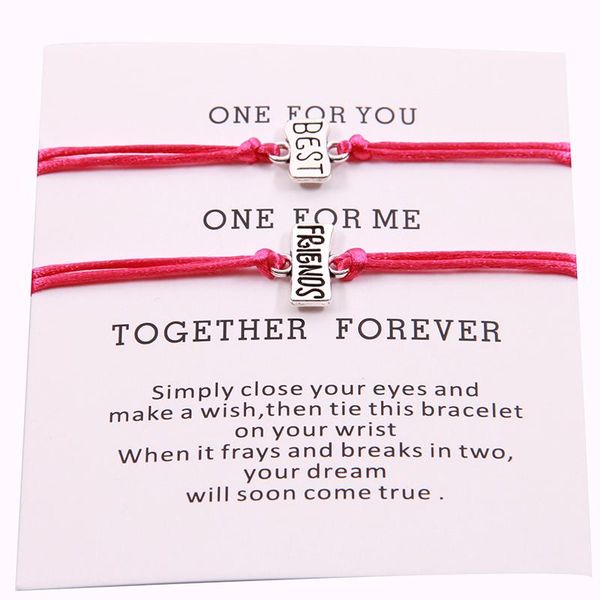 charm bracelets one for you me wish card women bracelet friends braided lucky red string friendship forever men jewlry, Golden;silver
charm bracelets one for you me wish card women bracelet friends braided lucky red string friendship forever men jewlry, Golden;silver