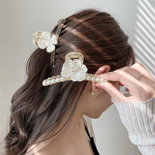 korean hairgrip barrette hair crab clamp 2021 flower claw for women fashion pearl makeup thick accessories girls, Slivery;white
korean hairgrip barrette hair crab clamp 2021 flower claw for women fashion pearl makeup thick accessories girls, Slivery;white